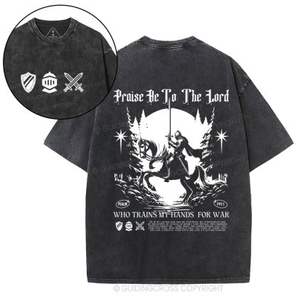 Praise Be To The Lord  Christian Washed T-Shirt