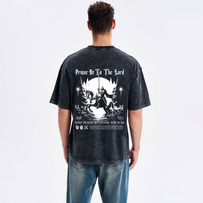 Praise Be To The Lord  Christian Washed T-Shirt
