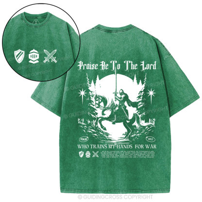 Praise Be To The Lord  Christian Washed T-Shirt