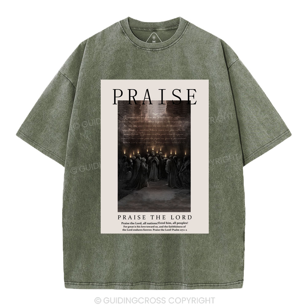 Praise Christian Washed T-Shirt Sale - GuidingCross