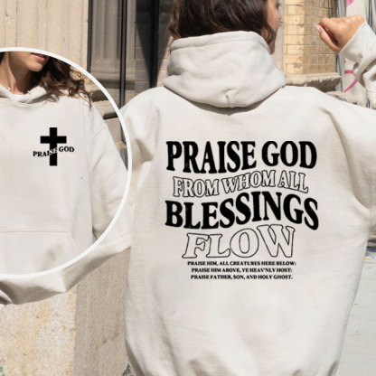 Praise God From Whom All Blessings Flow Christian Fleece Hoodie Set