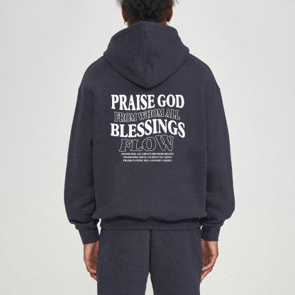 Praise God From Whom All Blessings Flow Christian Fleece Hoodie Set