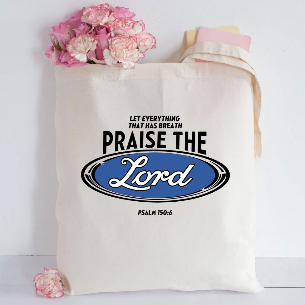 Praise The Lord Christian Canvas Tote Bag