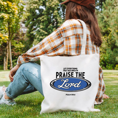 Praise The Lord Christian Canvas Tote Bag