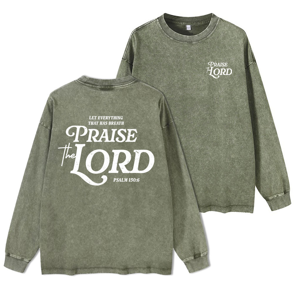 Sample Washed Long Sleeve T-Shirt Sale - GuidingCross