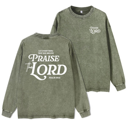 Praise The Lord Washed Long Sleeve T-Shirt