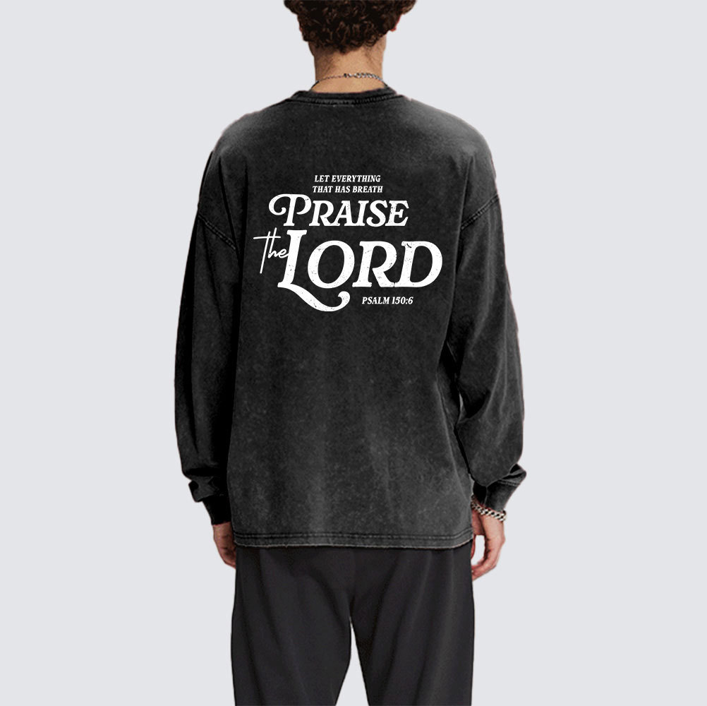Praise The Lord Washed Long Sleeve T-Shirt