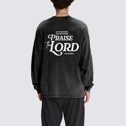 Praise The Lord Washed Long Sleeve T-Shirt