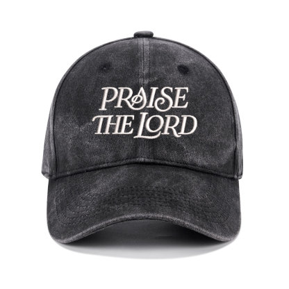 Praise The Lord Christian Couple Washed Hat