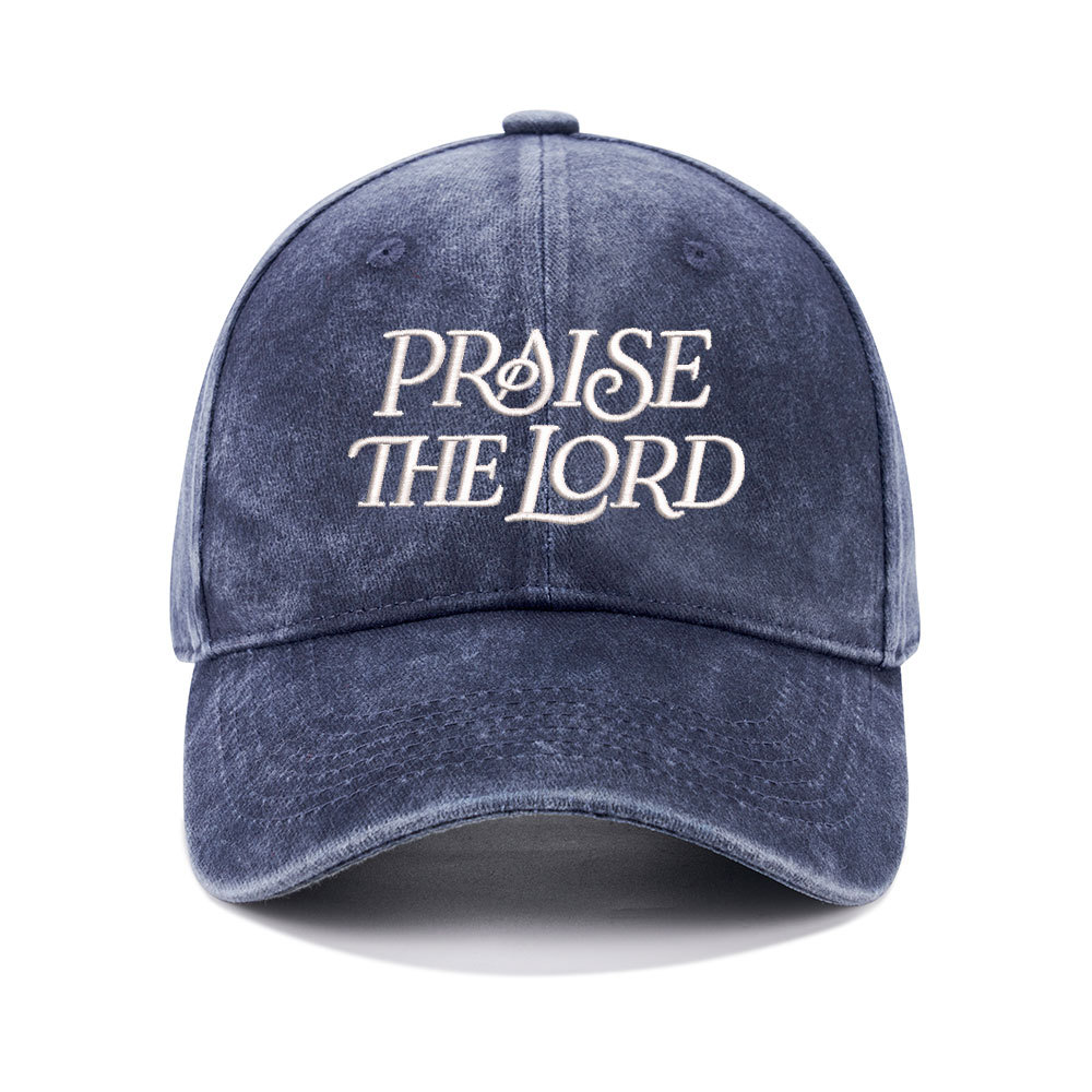 Praise The Lord Christian Couple Washed Hat