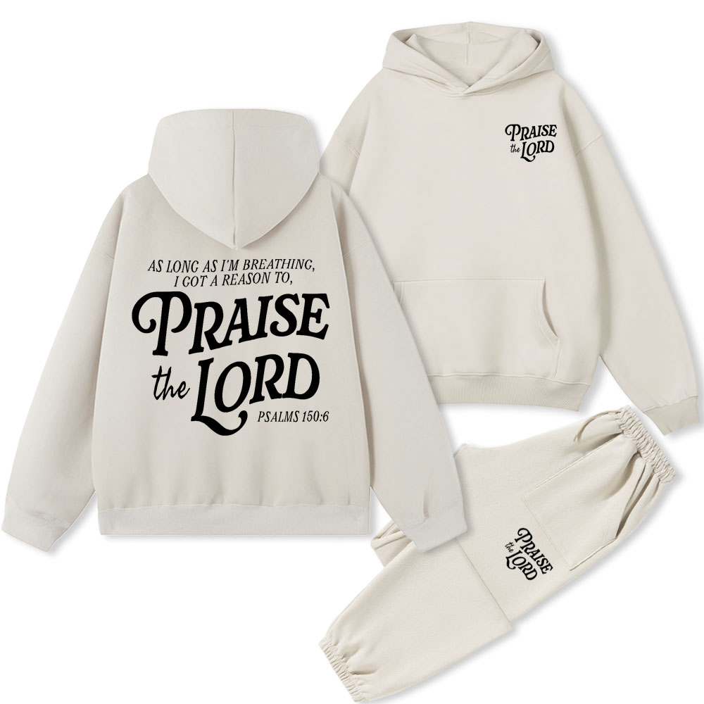 Praise The Lord Christian Premium Fleece Hoodie Set