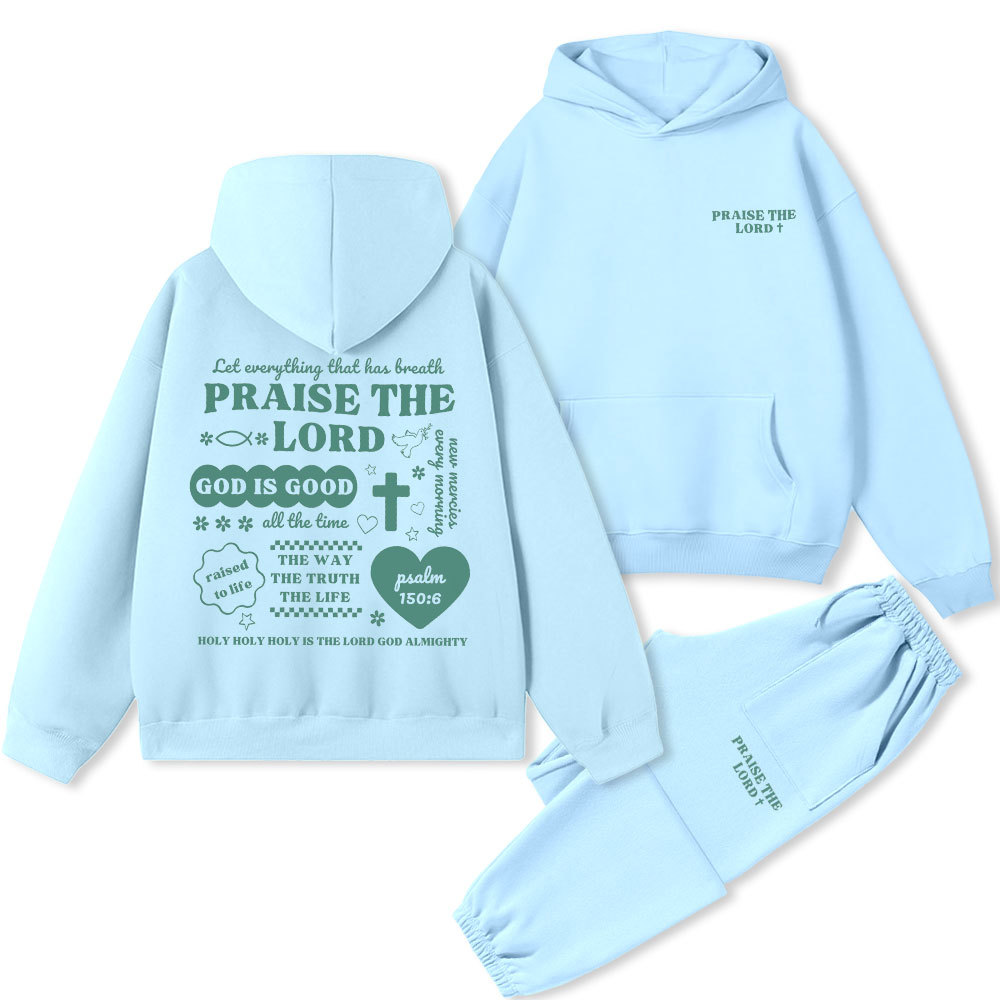 Praise The Lord Christian Premium Fleece Hoodie Set