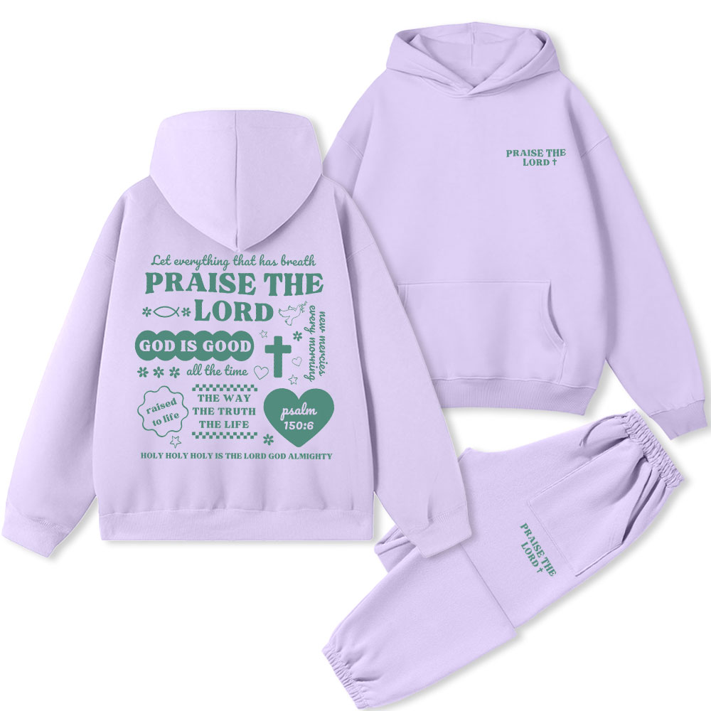 Praise The Lord Christian Premium Fleece Hoodie Set