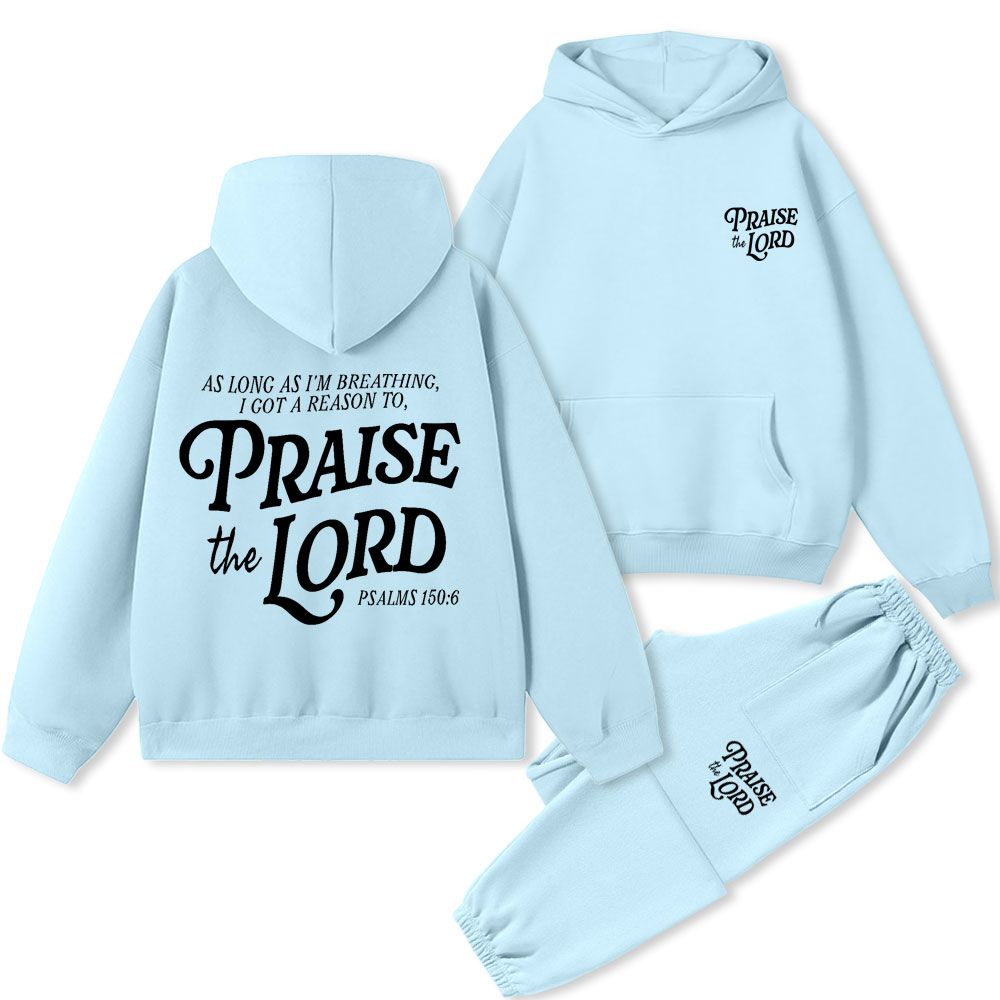 Praise The Lord Christian Premium Fleece Hoodie Set
