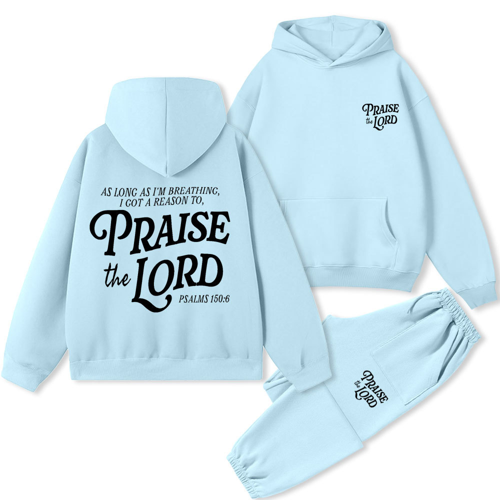 Praise The Lord Christian Premium Fleece Hoodie Set