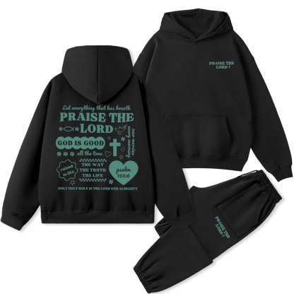Praise The Lord Christian Premium Fleece Hoodie Set