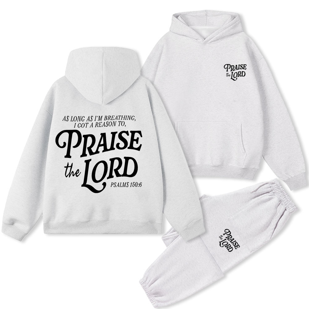Praise The Lord Christian Premium Fleece Hoodie Set