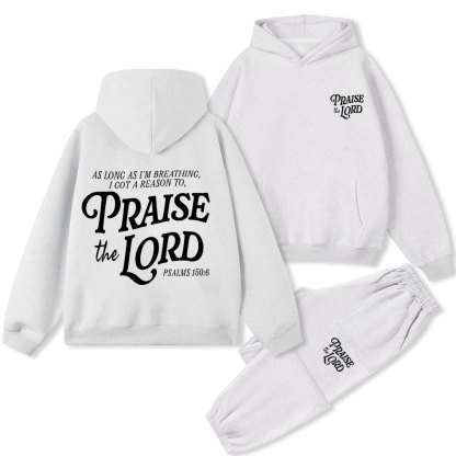 Praise The Lord Christian Premium Fleece Hoodie Set
