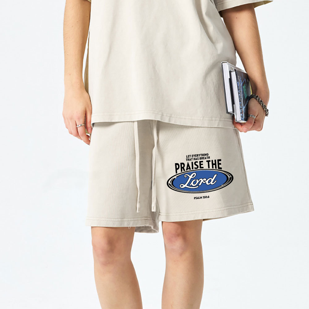 Praise The Lord Christian Washed Shorts