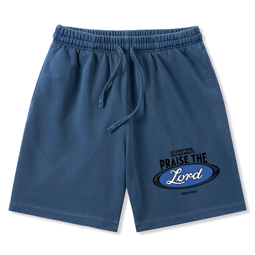 Praise The Lord Christian Washed Shorts