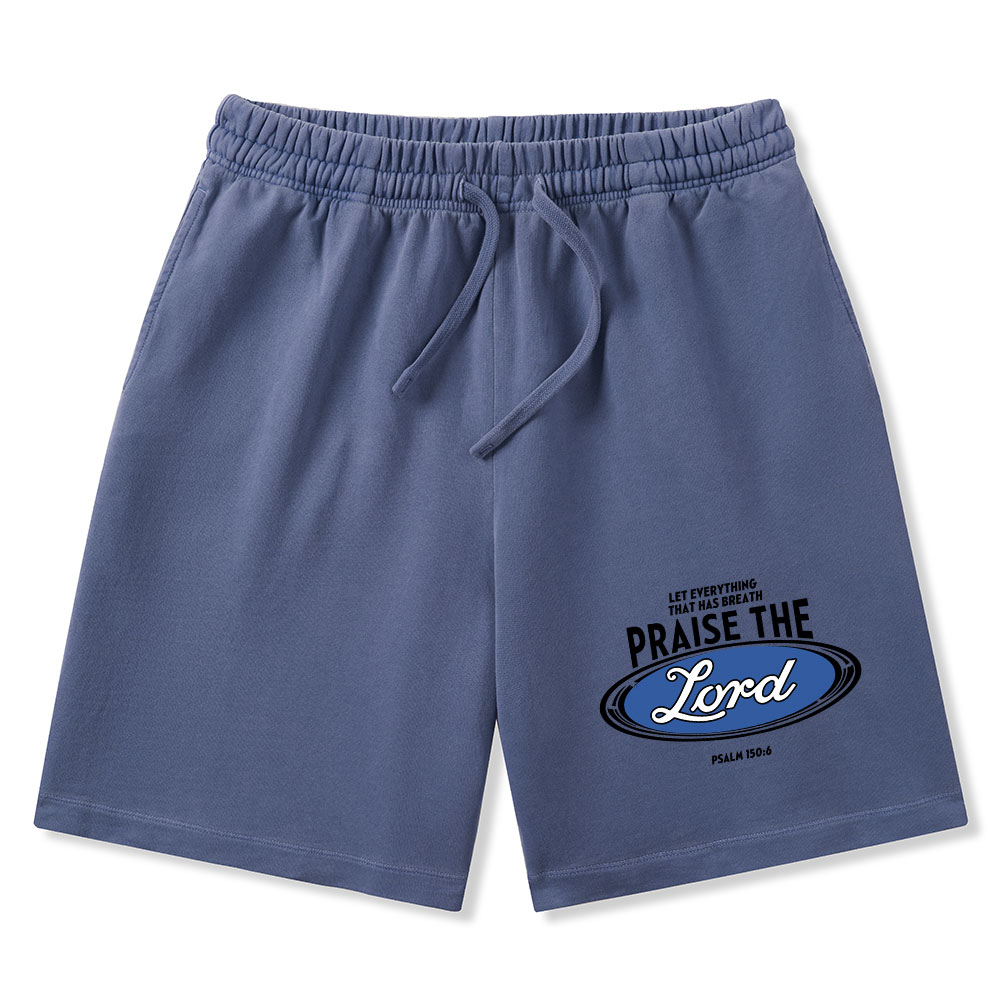 Praise The Lord Christian Washed Shorts