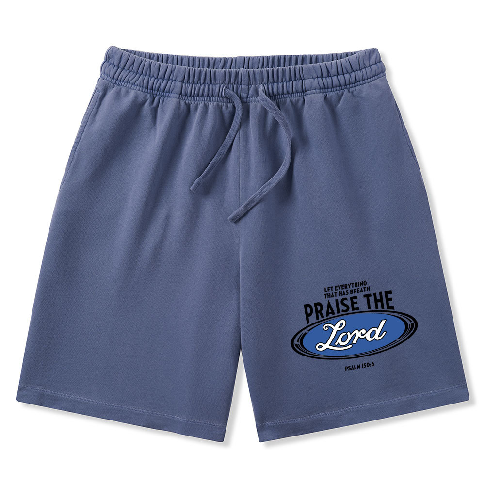 Praise The Lord Christian Washed Shorts