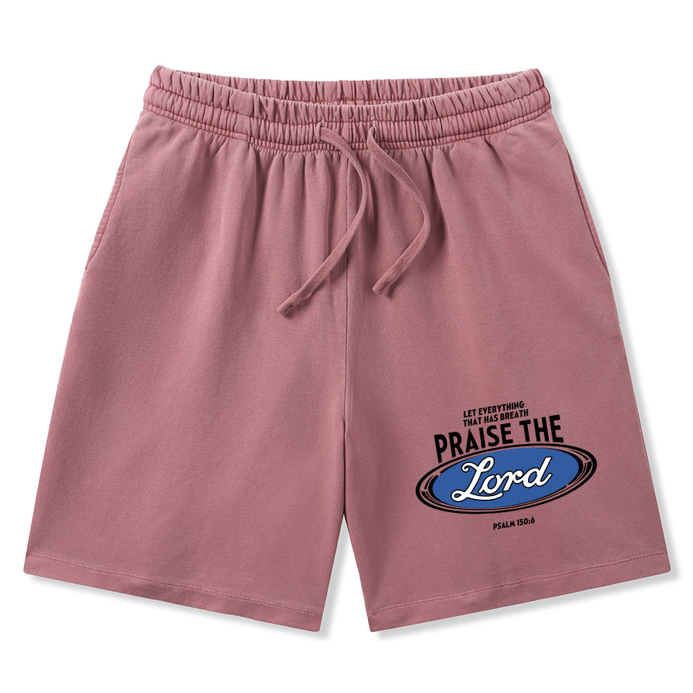 Praise The Lord Christian Washed Shorts