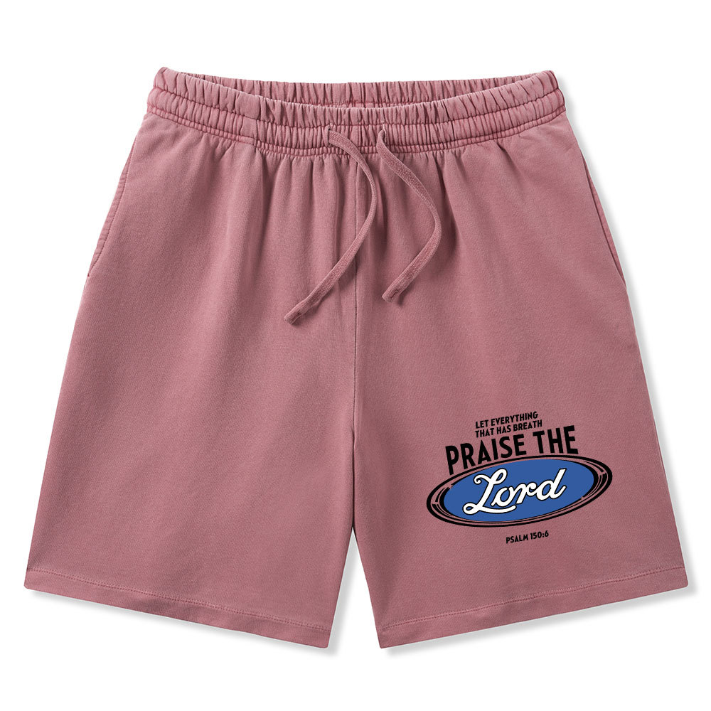 Praise The Lord Christian Washed Shorts
