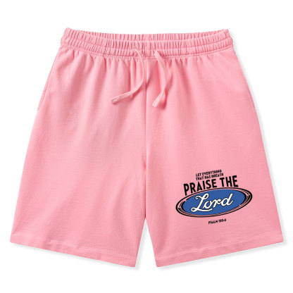 Praise The Lord Christian Washed Shorts