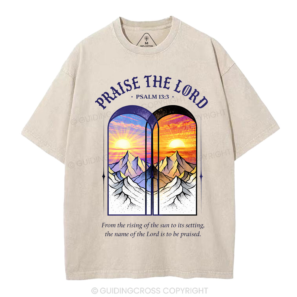 Praise The Lord Christian Washed T-Shirt