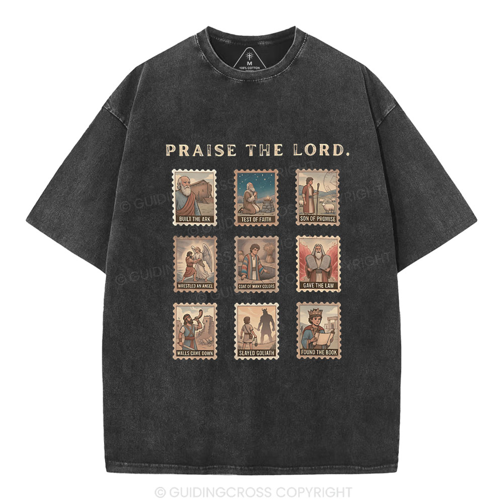 Praise The Lord Christian Washed T-Shirt