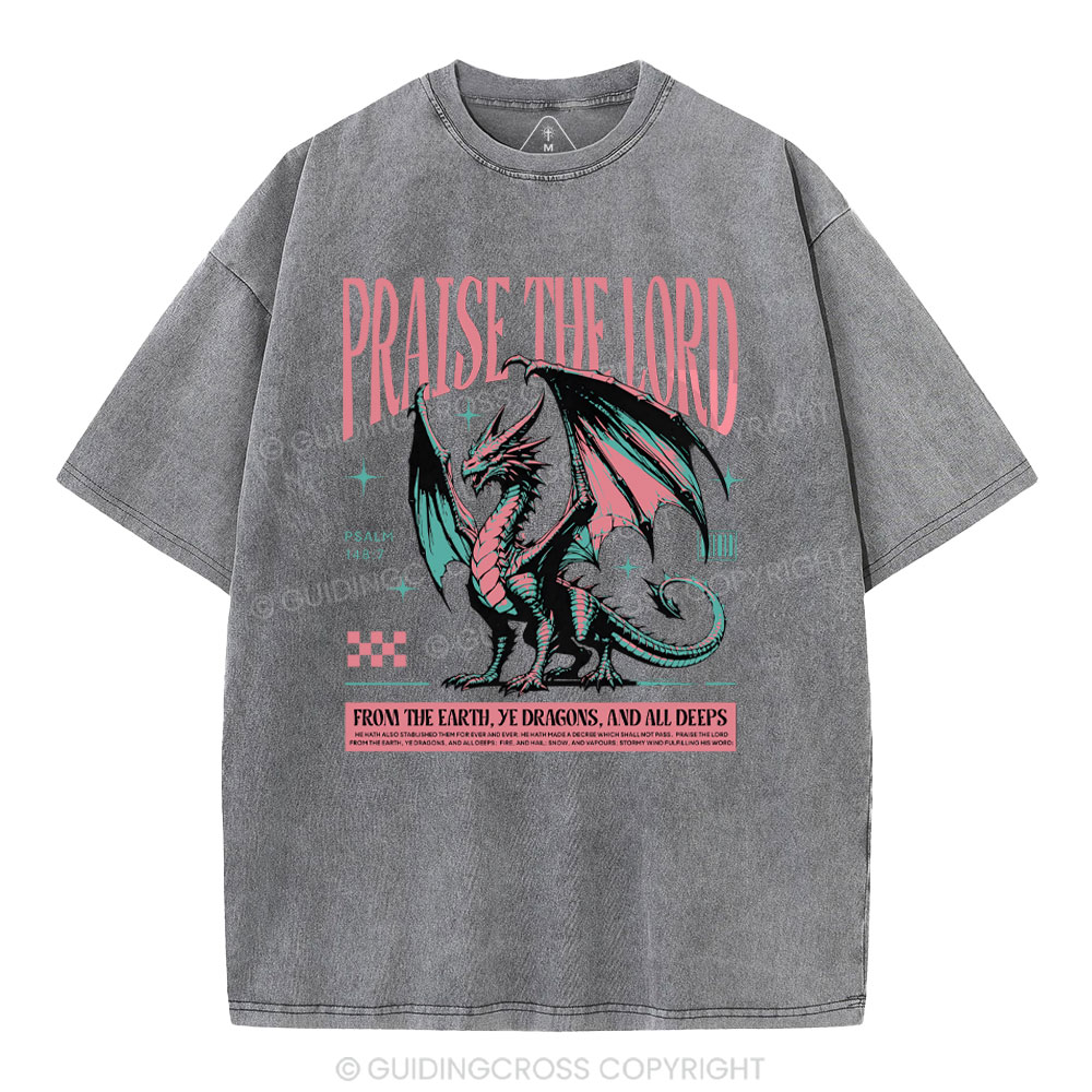 Praise The Lord Christian Washed T-Shirt