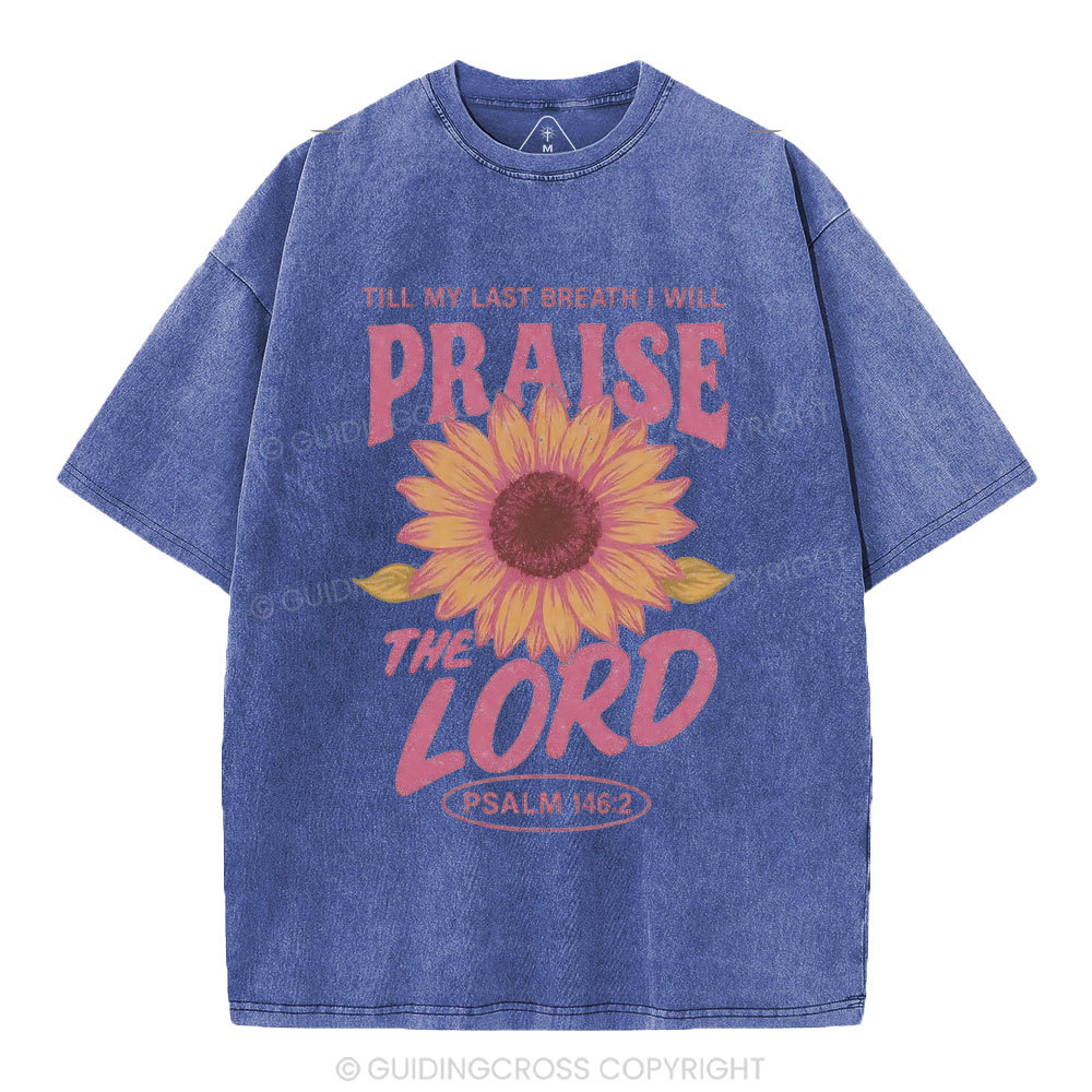 Praise The Lord Christian Washed T-Shirt