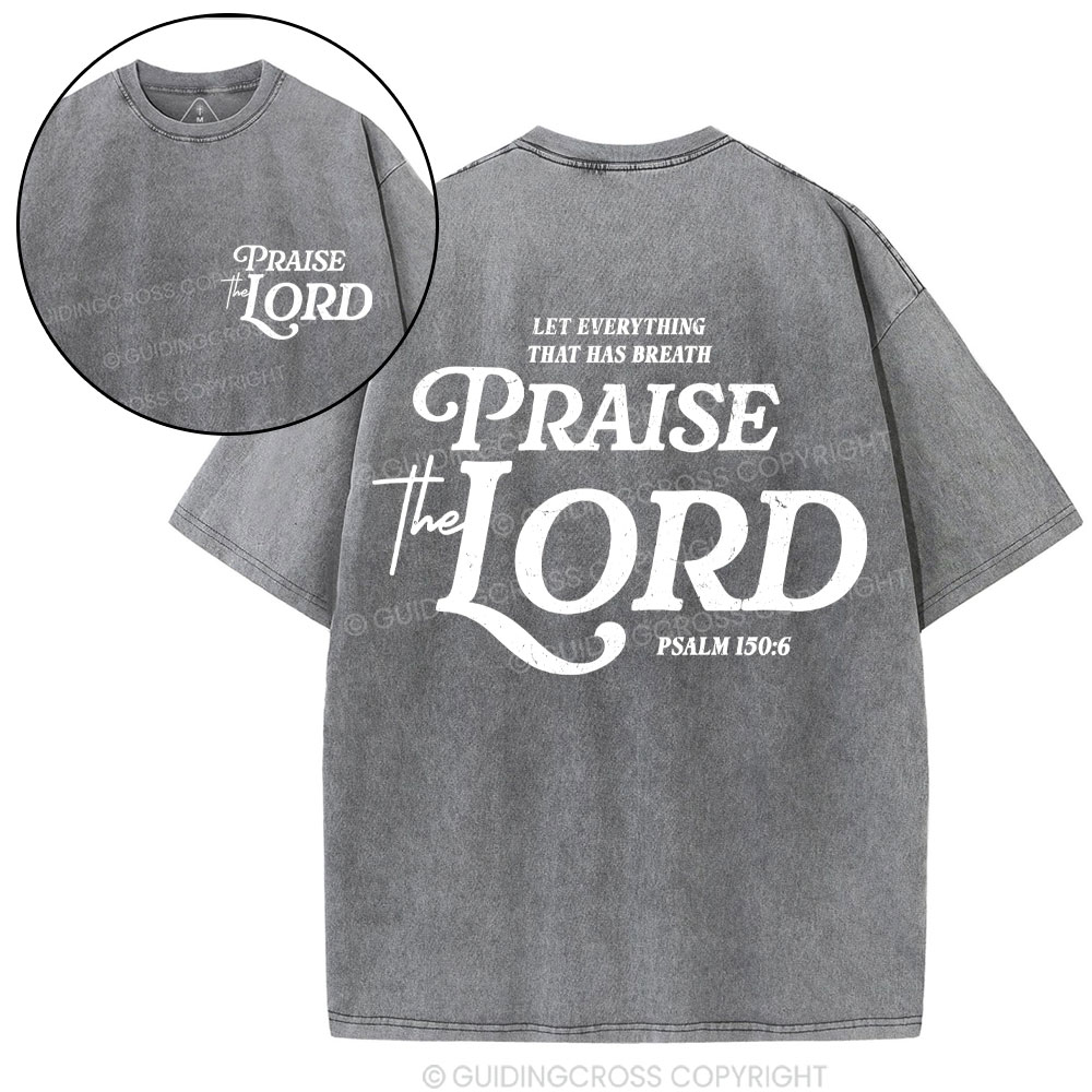 Praise The Lord Christian Washed T-Shirt