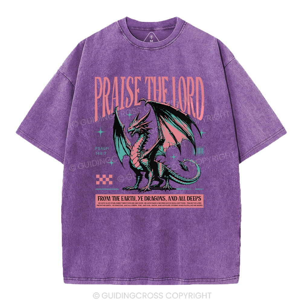 Praise The Lord Christian Washed T-Shirt