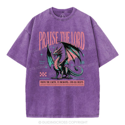 Praise The Lord Christian Washed T-Shirt