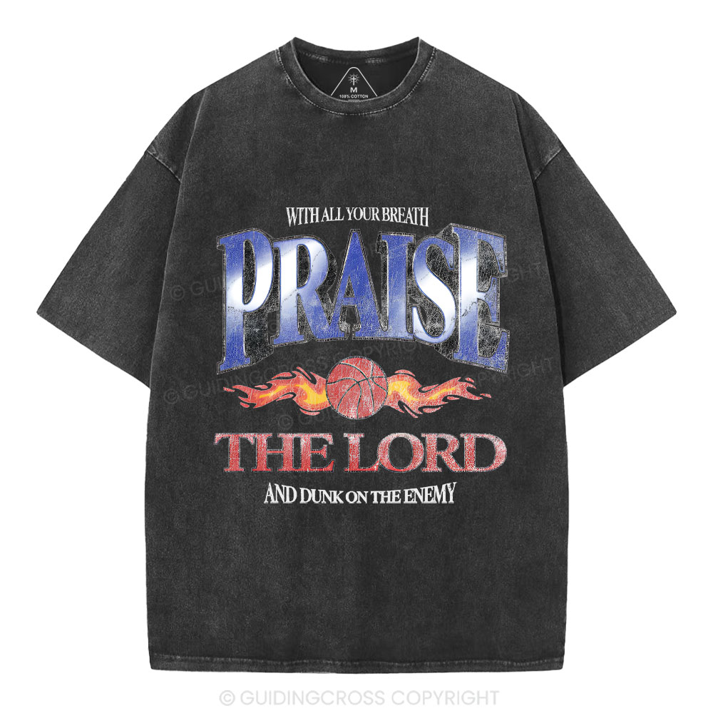 Praise The Lord Christian Washed T-Shirt