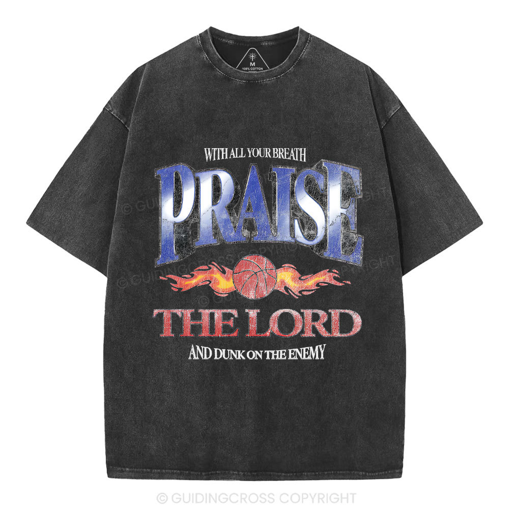 Praise The Lord Christian Washed T-Shirt