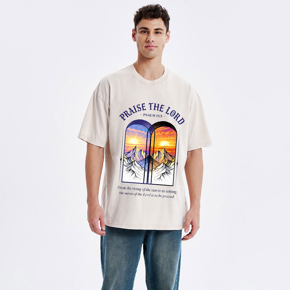 Praise The Lord Christian Washed T-Shirt