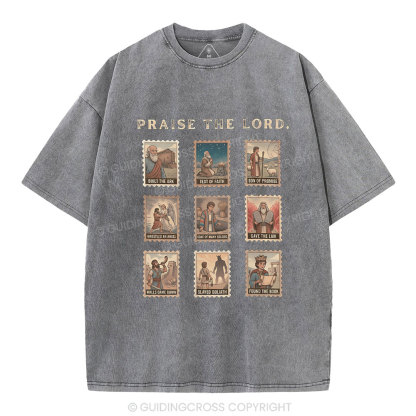 Praise The Lord Christian Washed T-Shirt