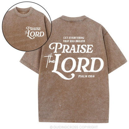 Praise The Lord Christian Washed T-Shirt