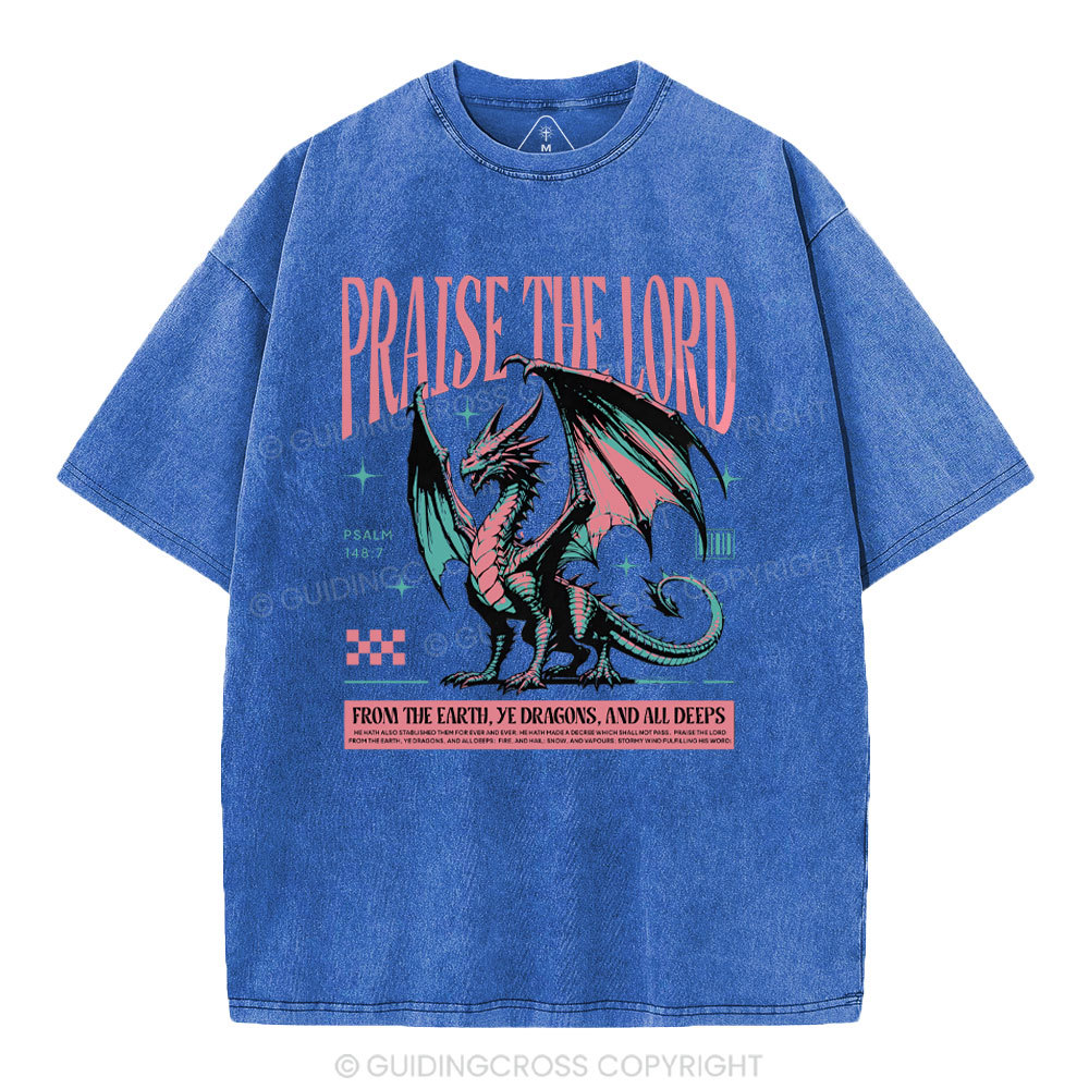 Praise The Lord Christian Washed T-Shirt