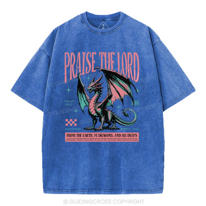 Praise The Lord Christian Washed T-Shirt