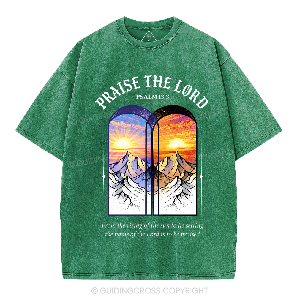 Praise The Lord Christian Washed T-Shirt