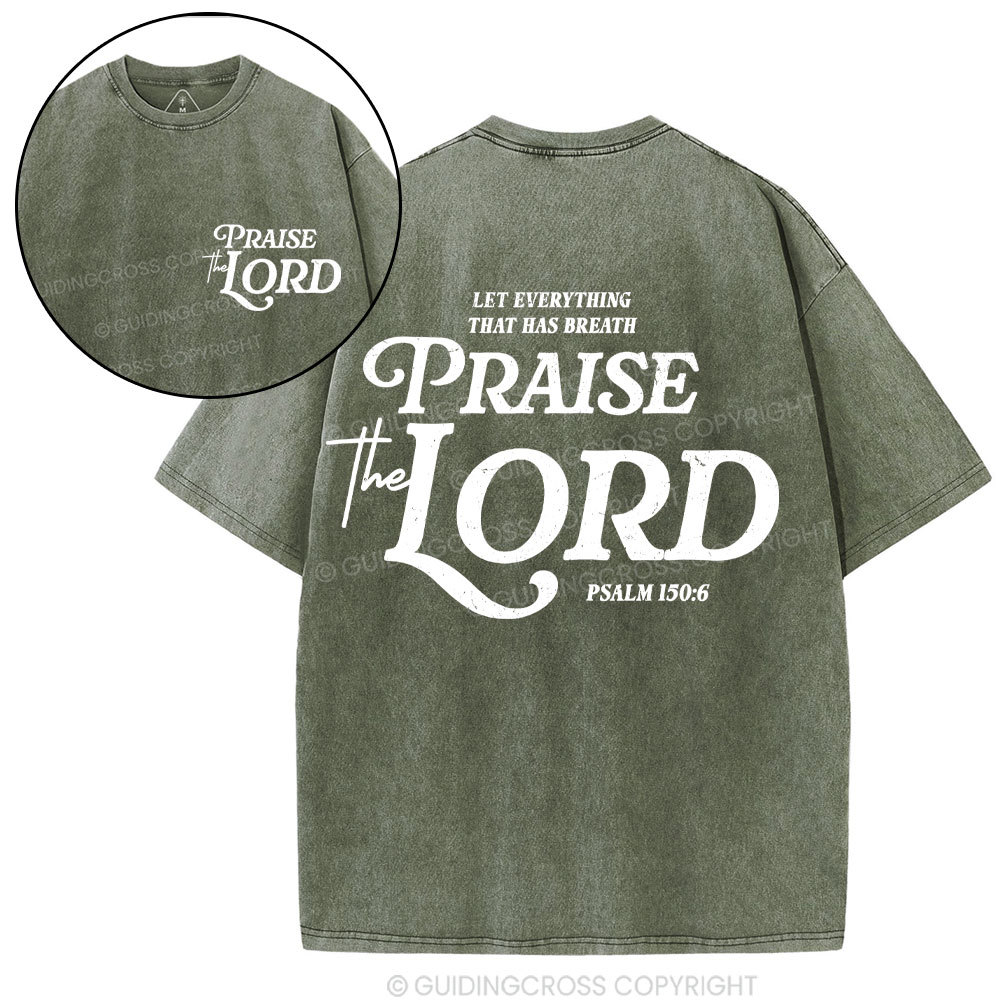 Praise The Lord Christian Washed T-Shirt