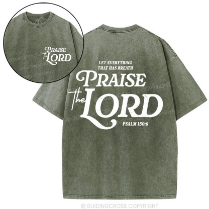 Praise The Lord Christian Washed T-Shirt