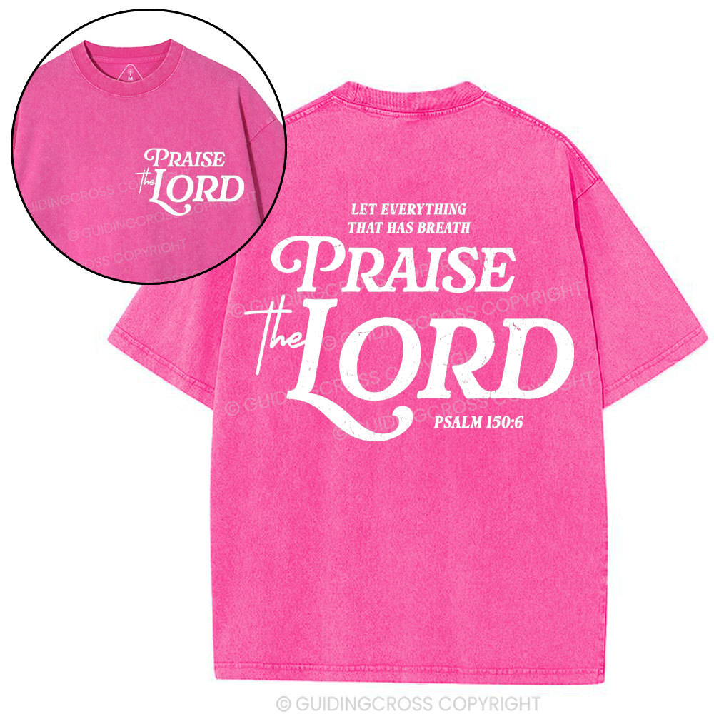 Praise The Lord Christian Washed T-Shirt