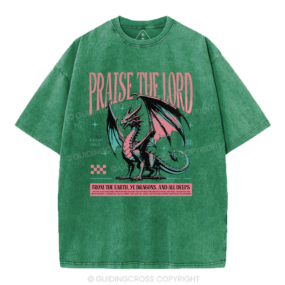Praise The Lord Christian Washed T-Shirt