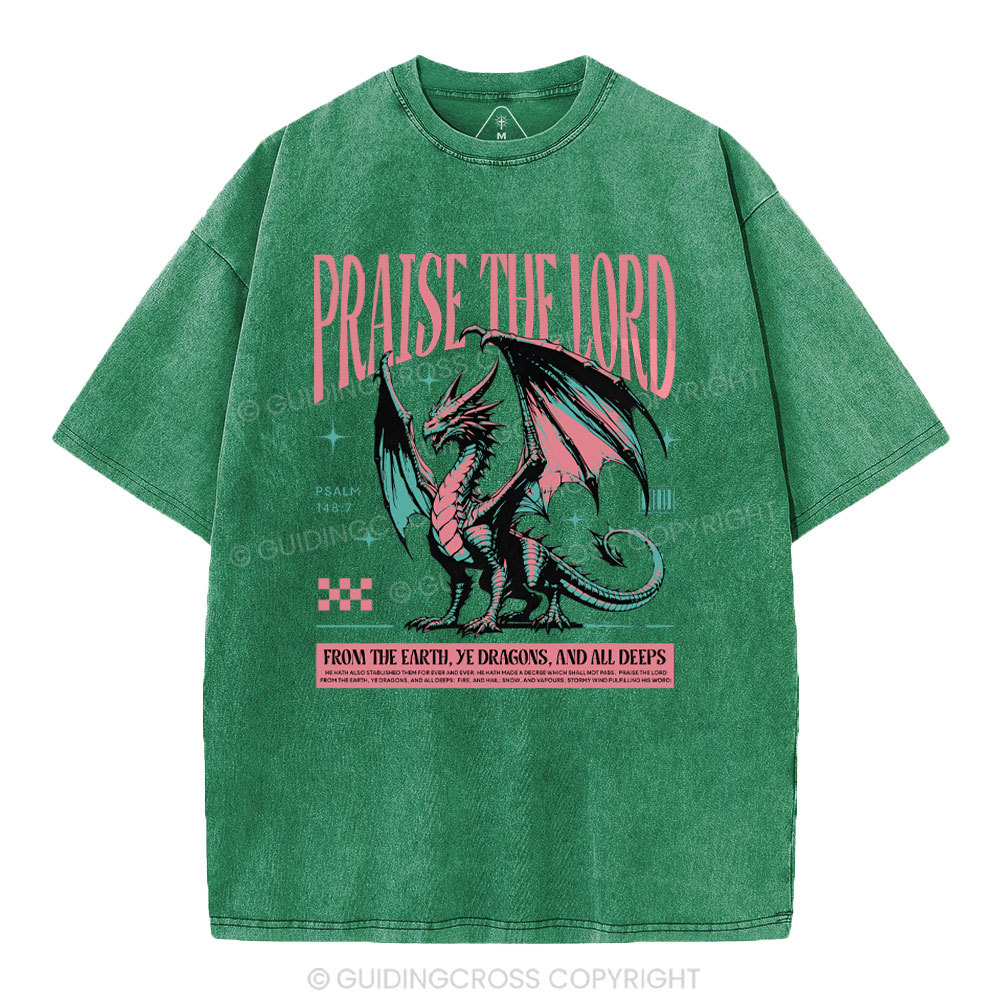 Praise The Lord Christian Washed T-Shirt