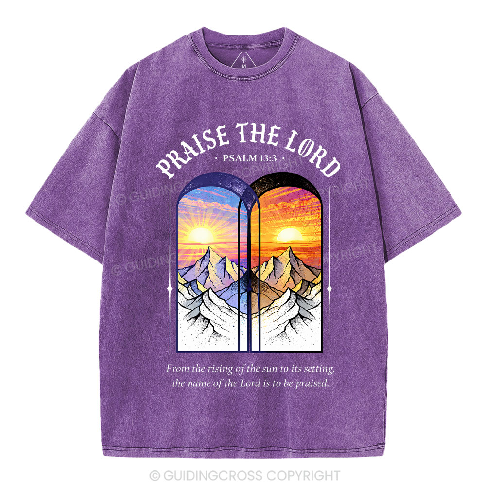 Praise The Lord Christian Washed T-Shirt